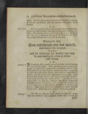 Neunzigster - Fünf und neunzigster Titel.