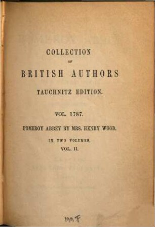 Pomeroy Abbey : a romance ; in two volumes, 2