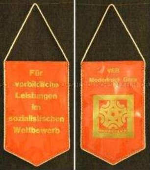 Wimpel des FDGB Bezirksvorstand Gera
