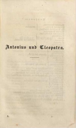 Shakspeare's dramatische Werke, 10. Antonius und Cleopatra. Maaß für Maaß. Timon von Athen