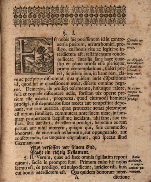Dispvtatio ivris qva Ivs testandi prodigo contra commvnem sententiam assertvm
