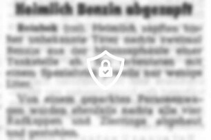 Heimlich Benzin abgezapft