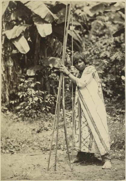 Piro Indian shooting a bow