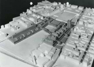 München Hauptbahnhof (Diplomarbeit bei Bernhard Hermkes und Hermann Fehling): Modellfoto