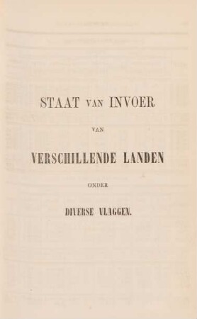 Staat van invoer van verschillende landen onder diverse vlaggen