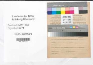 Entnazifizierung Bernhard Esch , geb. 09.06.1899 (Handelsvertreter)