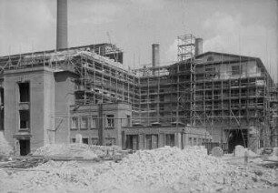 Industrie-Kraftwerk. Wiederaufbau Kesselhaus und Maschinenhaus : Lauta (Niederlausitz). Industrie-Kraftwerk. Wiederaufbau Kesselhaus und Maschinenhaus