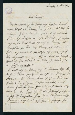 Brief vom 5. Nov. 1872