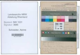 Entnazifizierung Aenne Schneider , geb. 05.02.1900 ()