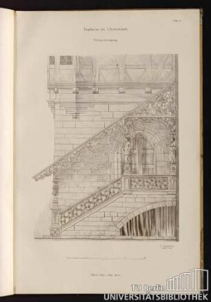 Tafel 9. Rathaus zu Duderstadt. Treppenaufgang.