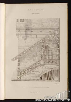 Tafel 9. Rathaus zu Duderstadt. Treppenaufgang.