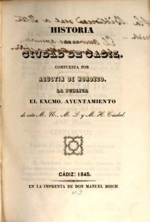 Historia de la Ciudad de Cadiz