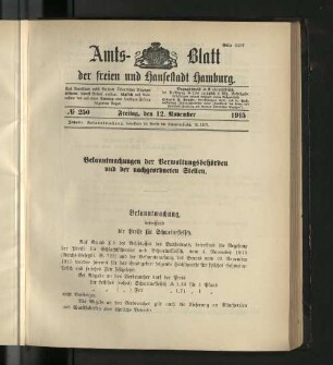 No. 250, 12. November 1915