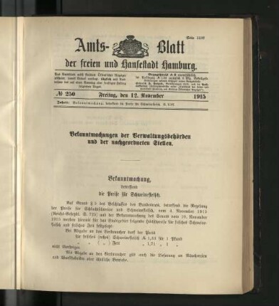 No. 250, 12. November 1915