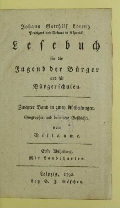 Bd. 2, Abth. 1: Geographie und besondere Geschichte
