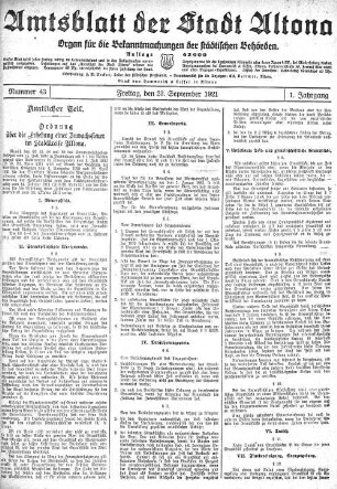 Nummer 43 : Freitag, den 23. September 1921
