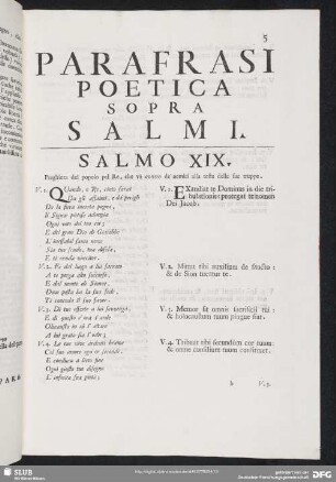 Parafrasi poetica sopra salmi