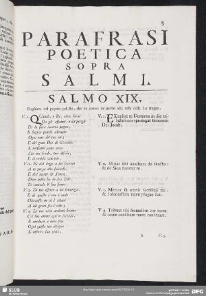 Parafrasi poetica sopra salmi