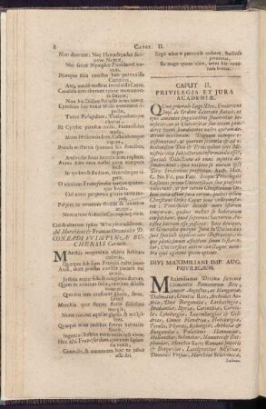 Caput II. Privilegia Et Jura Academiae