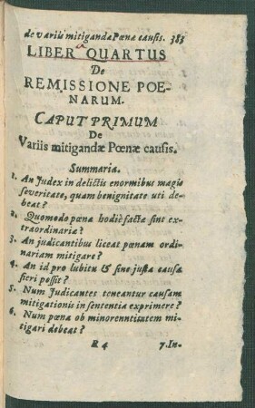 Liber Quartus De Remissione Poenarum.