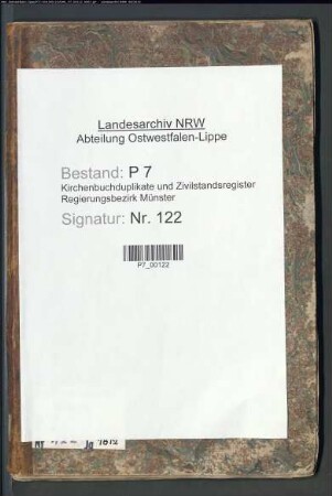 Zivilstandsregister der Munizipalität Harsewinkel (H 1812). (Gemeinde: Harsewinkel, Kreis Warendorf)