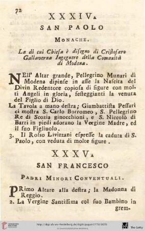 Num. XXXV.: San Francesco