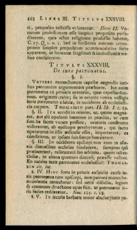 Titulus XXXVIII. De iure patronatus.