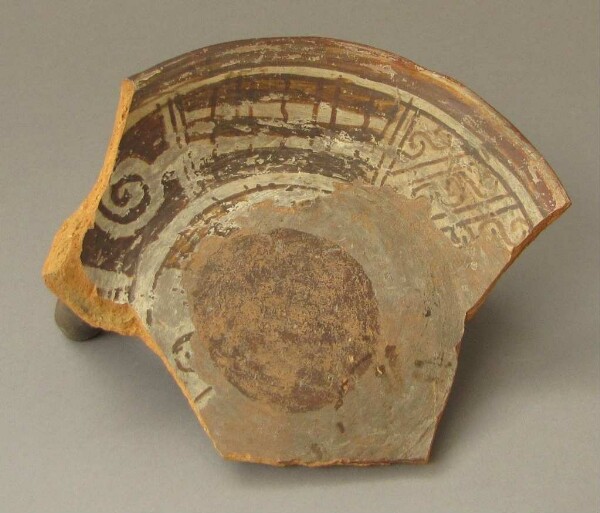 Fragment of a tripod clay bowl