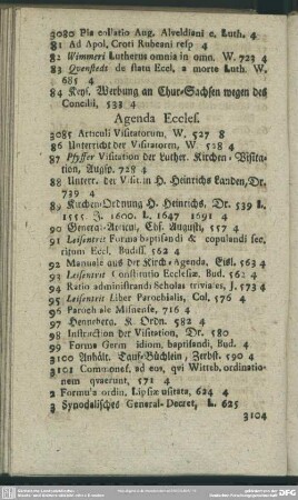 Agenda Eccles.