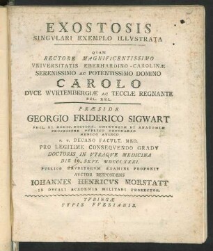 Exostosis Singulari Exemplo Illustrata