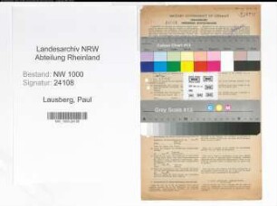 Entnazifizierung Paul Lausberg, geb. 23.05.1903 (Bankangest.)
