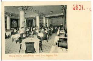 Los Angeles. Dining Room, Lankershim Hotel (1902-1905), Los Angeles, Cal.