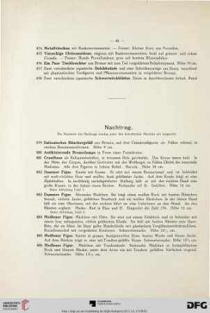 Nachtrag (Nr. 879-920)