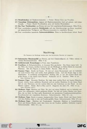 Nachtrag (Nr. 879-920)