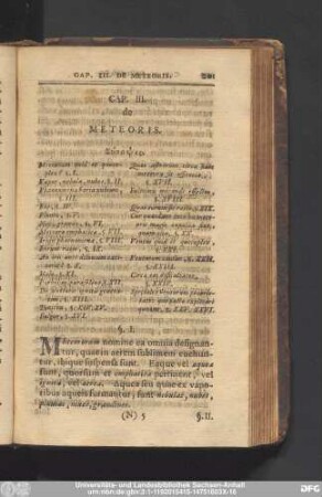 Cap. III. de Meteoris.