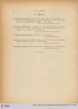 C. Eisen (Nr. 279 - 283)