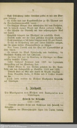 3. Abschnitt. Die Markgrafen von Meißen und Landgrafen von Thüringen