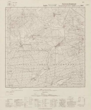 2947 Gollin, Topographische Karte 1:25000 (4cm - Karte)