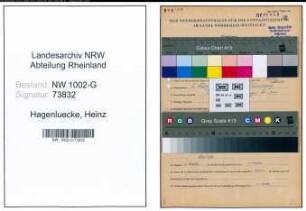 Entnazifizierung Heinz Hagenluecke, geb. 08.03.1910 (Gaertner)