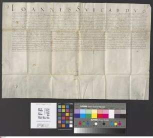 Seligenstadt: Joannes Suicardus moguntine sedis archiepiscopus utrumque altare S.S. apostolorum et S. Barbare in parochiali ecclesia Selgenstadt c...