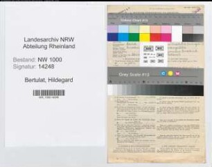 Entnazifizierung Hildegard Bertulat, geb. 30.10.1920 (Postassistentin)