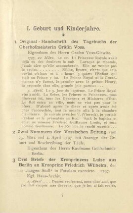 I. Geburt und Kinderjahre