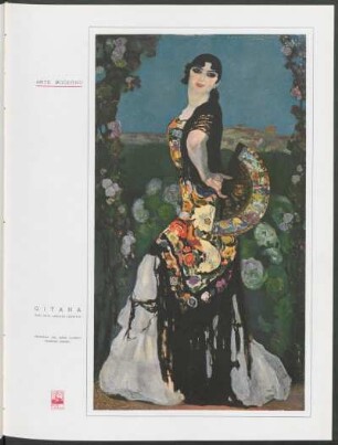Arte moderno - Gitana : Óleo de H. Anglada Camarasa, propiedad de señor Alfredo González Garaño