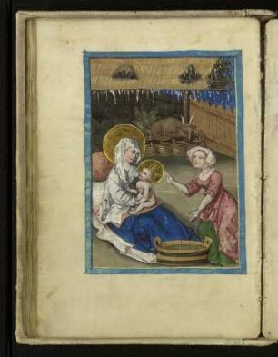 Miniatur: Maria stillt das Christuskind