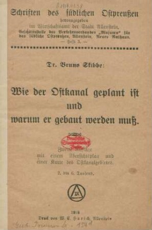 Wie der Ostkanal geplant ist und warum er gebaut werden muß