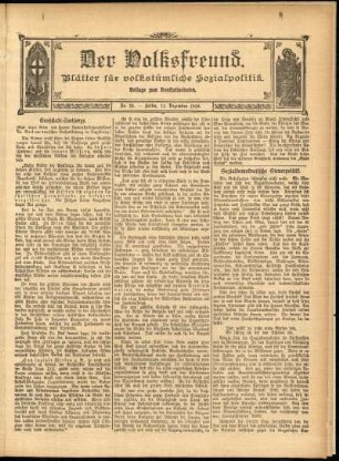 Ausgabe vom Sonntag, den 11. Dezember 1910.