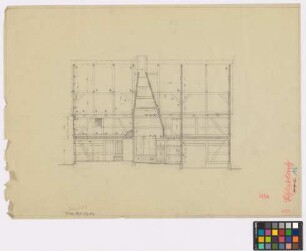 Schlalach (Kreis Zauch-Belzig): Hof [Nichelmann]. Bauernhaus (Querschnitt)