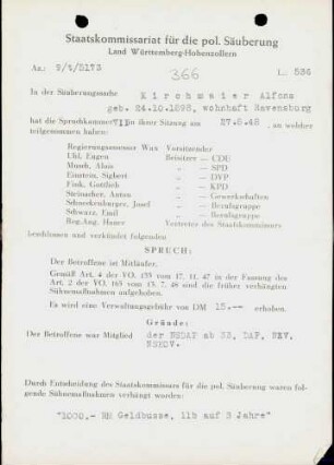 Kirchmaier, Alfons