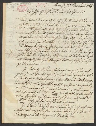 Brief an Ludwig van Beethoven : 18.12.1826