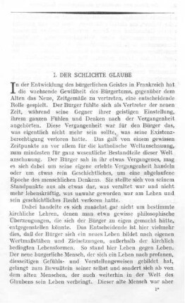 I. Der schlichte Glaube